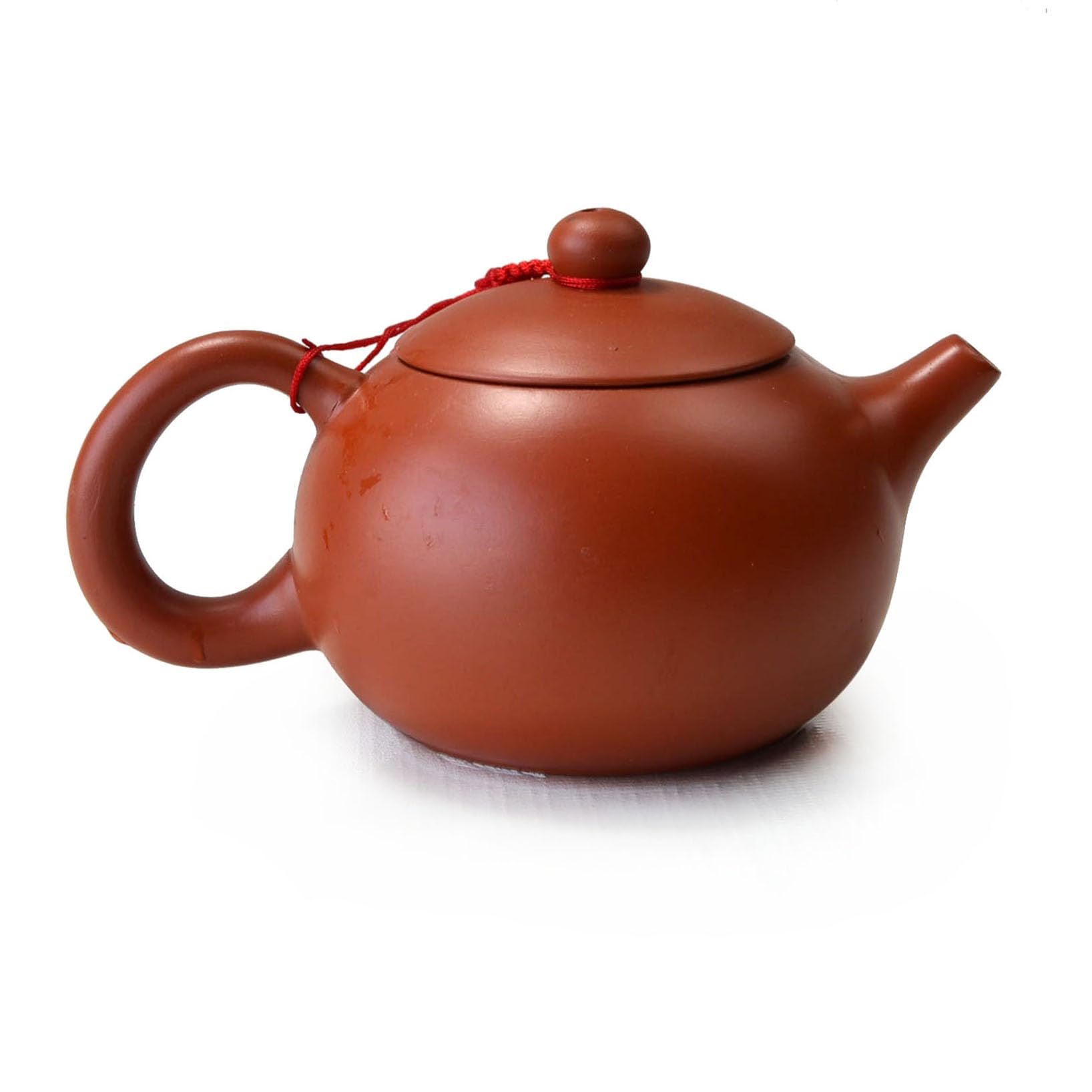 Teapot Chinese Gongfu cha Xishi Pot 7oz /210cc Purple clay ceramics Zini for Loose Tea (Red brown)