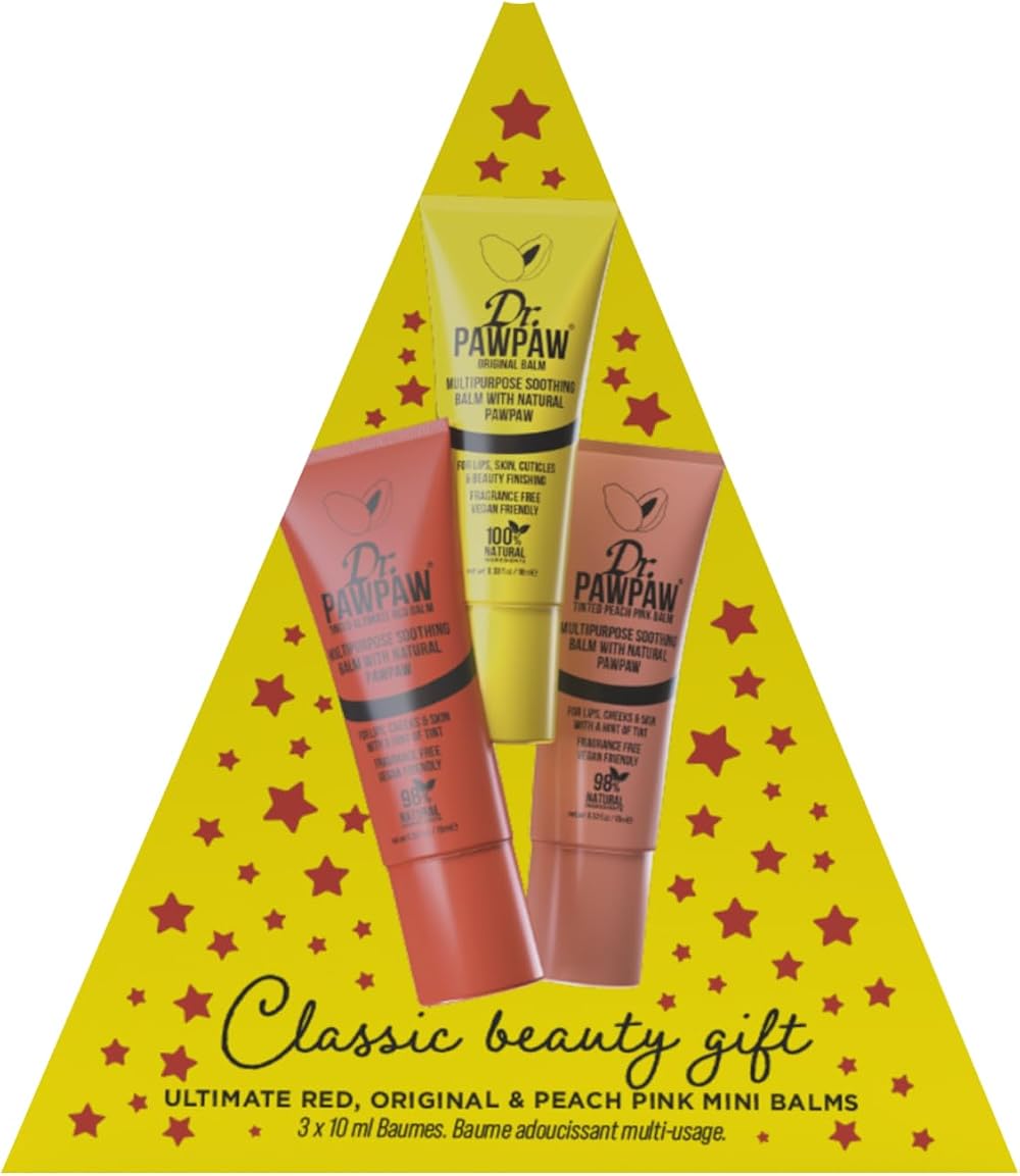 Dr. PAWPAW Original Balm Lip Balm Set 3x10ml Original Red Peach Pink Multi-Use