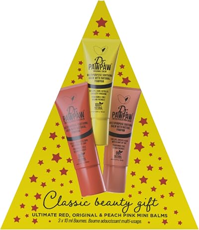 Dr. PAWPAW Original Balm Lip Balm Set 3x10ml Original Red Peach Pink Multi-Use