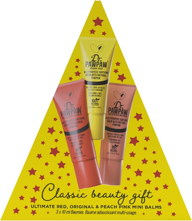 Dr. PAWPAW Original Balm Lip Balm Set 3x10ml Original Red Peach Pink Multi-Use