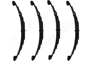 M-Parts Auto 2 Pair of 25-1/4" 5-Leaf Double Eye Trailer Springs 1-3/4" Wide for 5,200LB up to 6,000LB Rated Trailer Axles (3,000LB per Spring) SW5 (4PC)