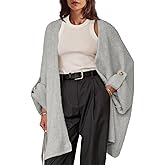 Saodimallsu Womens Oversized Long Cardigan Sweaters Casual Open Front Chunky Knit Slouchy Fall Trendy Sweater Coats