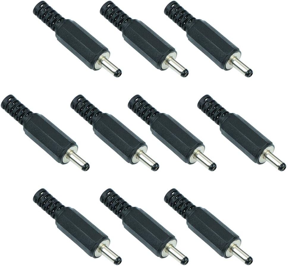Switch Electronics 1.3mm x 3.5mm DC Power Plug Jack Connector Laptop 10 Pack