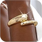 Long tiantian Gold Bangles for Women Chunky Bangle Cuff Bracelets Stack Non Tarnish Trendy Jewelry Set Gifts for Her