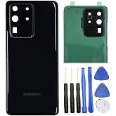 ubrokeifixit Galaxy S20 Ultra Rear Back Glass Cover Replacement for Samsung Galaxy S20 Ultra 6.9" LTE G988B/DS,S20 Ultra 5G SM-G988(NOT for S20+ 6.7",NOT for S20 6.2") (Black/Camera Lens)