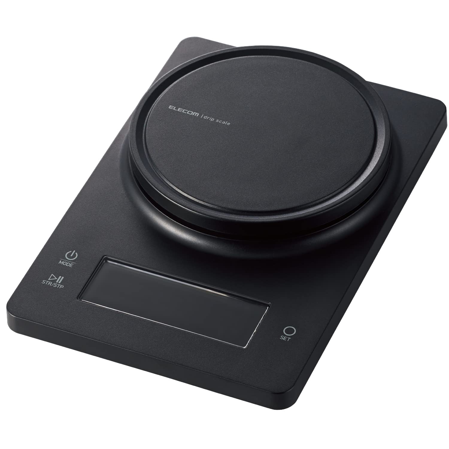 Elecom HCS-KS04BK Drip Scale Coffee Dedicated Timer Function, Measuring + Timer Simultaneous Display, Operation and Counting Sound, Up to 4.4 lbs (2 kg), Minimum 0.004 oz (0.1 g), Backlight, Black