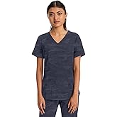 Healing Hands Scrubs for Women V-Neck Scrub Top Joy Camo with Moisture Wicking,360° Stretch & Quick Dry Fabric 2353