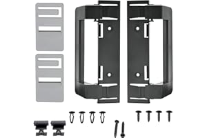 RUGAM 3316882900 RV Refrigerator Door Handle Holder Grip Compatible with 3316882.900 S,Std Dr Handle Combo-6/8 Amii DM2672, DM2682, DM2872, DM2882 Refrigerators with Airing Cards - 2 Pack Black Hardware