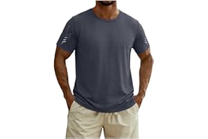 T Shirts for Man Short Sleeve Plus Size Tops Breathable Running Athletic Workout Tee Crew Neck Comfy Gym Sport Shirt