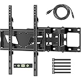 Simple Trending Full Motion TV Wall Mount for 32-70 Inch TVs up to 132 lbs, TV Mount with Articulating Dual Arms, Wall Mount Bracket Max VESA 400x400mm