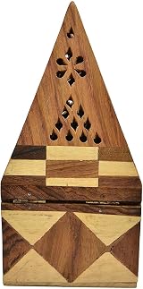 Puckator Temple Incense Cone Burner - Jointed Wood 16cm x 7cm view 2