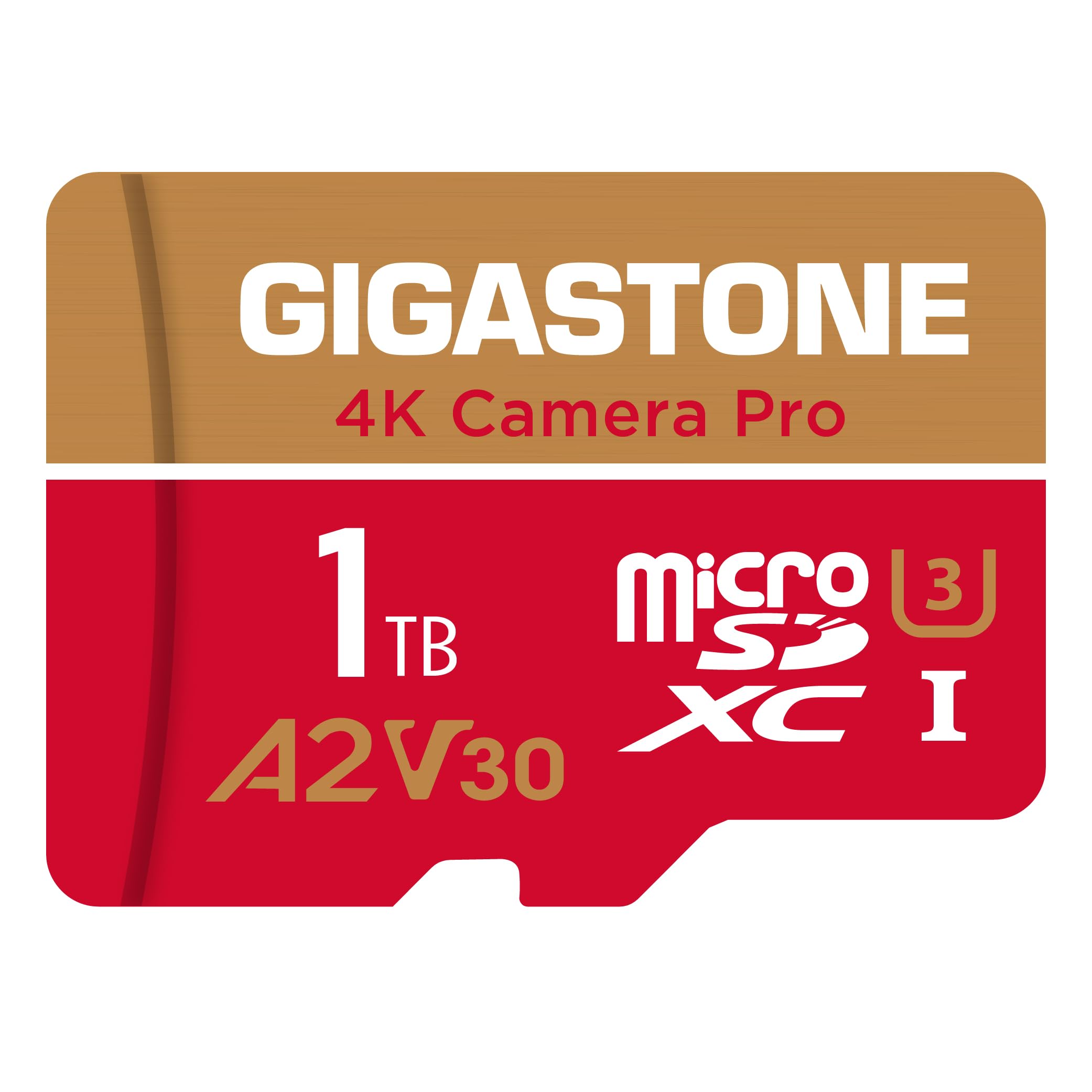 Photo 1 of [5-Yrs Free Data Recovery] GIGASTONE 1TB Micro SD Card, 4K Camera Pro, R/W up to 150/130 MB/s, 4K Video Recording for GoPro, DJI, Drone, MicroSDXC Memory Card UHS-I U3 A2 V30, with Adapter