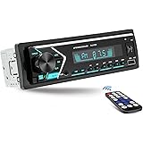 Car Stereo with Bluetooth, Single Din Car Stereo 7 Color Car Radio with USB MP3 Player/FM Car Audio Receivers/WMA/TF/AUX-in, 