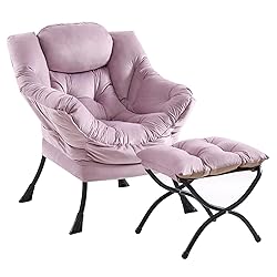 Furlide Lazy Chair with Ottoman, Modern Chair with