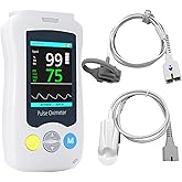 Continuous Pulse Oximeter Fingertip, Medical Grade Accuracy Pulse Oximeters for Baby Fast Reading for SpO2 and Pulse Rate Overnight Monitoring Infant Handheld Blood Oxygen Saturation Monitor for Adults and Kids