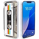 TNCYOLL Compatible with iPhone 16E Cassette case,Unique Retro Design Soft Cool Tape Music Phone Cases Cover for Apple iPhone 16E 6.1 inch White