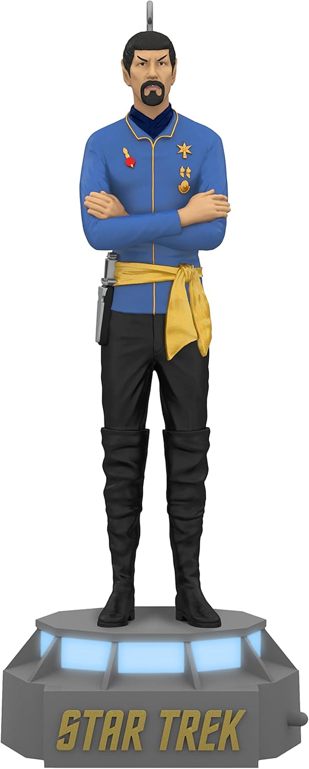 Tree Toppers - Hallmark Keepsake Christmas Ornament 2022, Star Trek Mirror, Mirror Collection First Officer Spock, Light and Sound