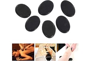 6Pcs Hot Massage Stones Heated Warmer Rocks for Spa 8x6 cm