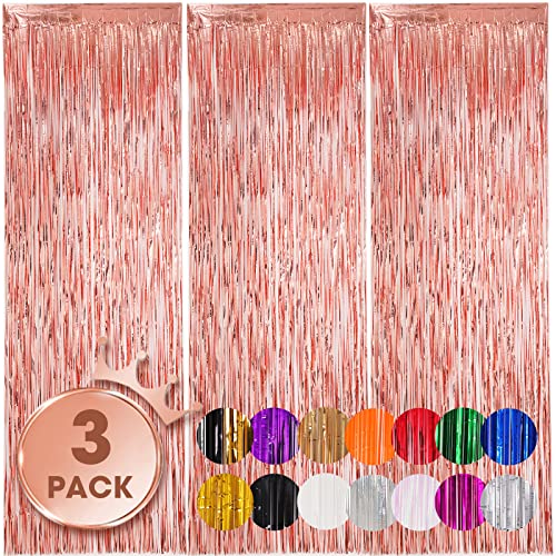 Voircoloria Foil Fringe Backdrop Curtain