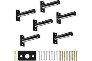 ANOSWXG Wall-Mounted Strength Training Plate Storage Rack – Heavy Duty 2” Weight Plate Holder with Foam Padding, Bumper Plate Storage for Home Gym, Garage, and Power Rack