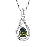 STARCHENIE Peridot Necklace for Women 925 Sterling