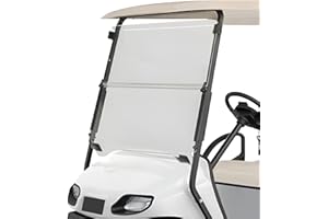 ZIVPLAY Ezgo Golf Cart Windshield Ezgo TXT Windshield Replacement for Front Fits 1995 to 2013 Ezgo TXT and Medalist Models Foldable Tinted UV Protection and Impact Resistant PC Shield