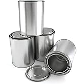 Bonsicoky 8 Pcs Empty Metal Paint Cans with Lids, Tiny Empty Unlined Cans Storage Containers for Paint(1 Pint/500ml)