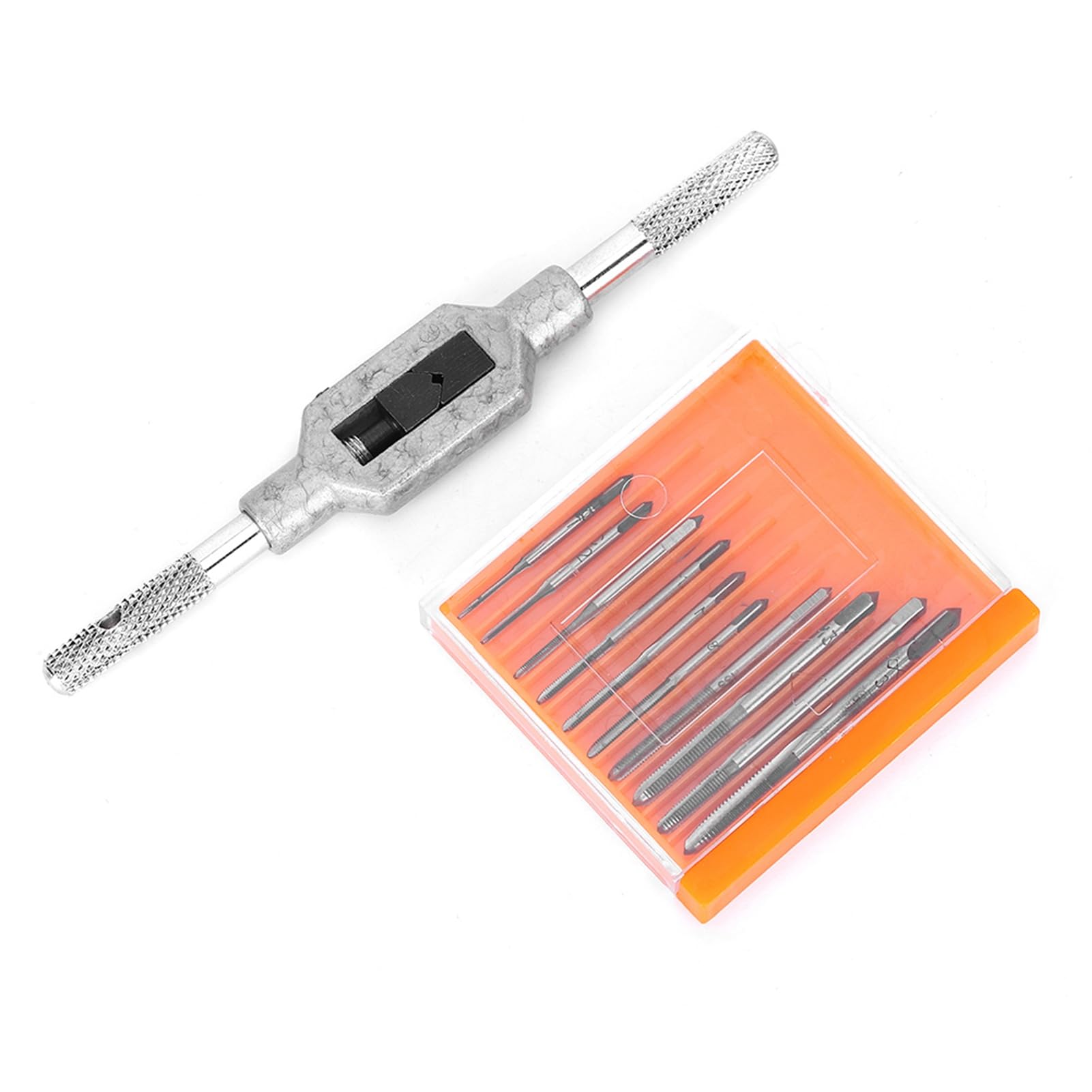 Mini Tap Set Screw Tapping Tool High Speed Steel with M1 M3.5 Threads Standard Design Improve Work Efficiency Silver PE Bag (11PC mini tap Set)