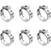 58 Pcs Hose Ear Clamps 304 Stainless Steel,1/2 Inch (15mm-17.5mm) Single Ear Hose Clamp Clip,Hose Fitting for Securing Pipe Hose