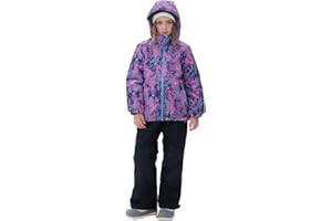 SMONTY SNOWER Girls Snowsuit Detachable-Hood Ski Suit Extra Warmth Winter suit