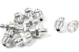 XMHF 20pcs M10 Straight Iron Grease Fitting Assortment Kit Zerk Fitting Nipple 10mm x 1mm Male Thread