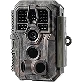 GardePro E5S Trail Camera, 64MP 1296p HD Video, Game Cameras 100ft Night Vision Motion Activated with Ultra Fast 0.1s Motion 