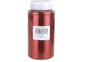 Homeford Firefly Imports Fine Glitter Arts and Crafts, 1-Pound Bulk, Red