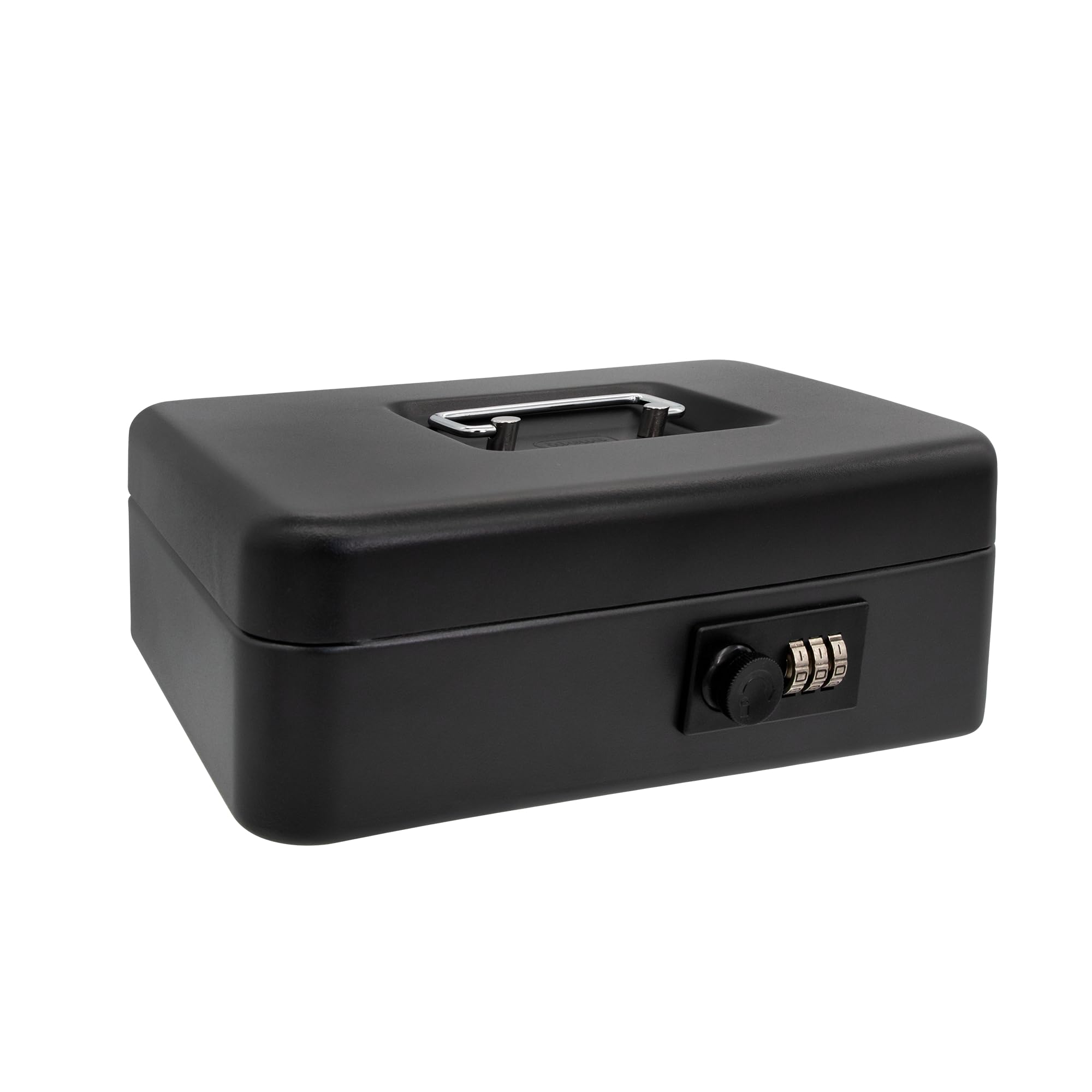 Idena 50118 Cash Box with 3-Digit Combination Lock Approx. 25 x 18 x 9 cm Black Steel with Hard Money Insert
