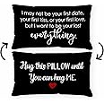 Sufamb Romantic Long Distance Relationship Gifts Reversible Throw Pillow Case Decor for Home Bedroom,12''x20'' Pillow case,Gift for Boyfriend,Husband,Anniversary,Wedding,Engagement Couples (Black-4)