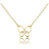 Cherished Moments Girl's 925 Sterling Silver or 14K Gold Plated Butterfly Necklace Gift for Toddlers or Kids, 14-16 inch