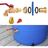 Musibo Rain Barrel Spigot Kit, Brass Water Barrel Faucet for Bucket, Water Tanks, Tubs, Pools etc