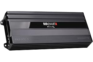 MB Quart Formula 900 Watt 5 Channel Car Audio Mobile Amplifier, FA2-900.5, Black