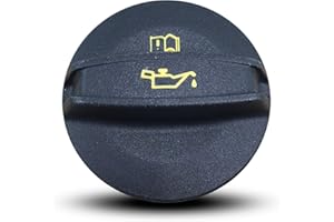 Gseigvee 1 Pack Car Engine Oil Filler Cap Cover Accessories with Pattern Identification, Vehicle Sealing Covers Compatible with Volkswagen Audi Replacement Part OEM #06K103485A (Black)