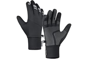 HUAME Winter Warm Gloves, Waterproof and Windproof Thermal Gloves, Non-Slip Palm, Flexible Touch Screen Finger Gloves, for Men Women Cold Weather Cycling, Hiking, Running