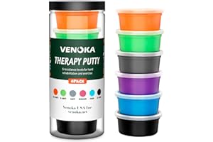 Venoka Therapy Putty for Kids and Adults - Resistant Theraputty for Hand Therapy Kit - Stress Relief Exercise Putty - Set of 