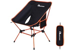 MOON LENCE Portable Camping Chair, Backpacking Chair, Ultralight & Compact, 400 lbs Capacity, for Outdoor Camp, Travel, Beach, Picnic, Hiking