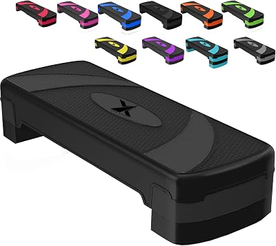 Xn8 Sports Adjustable Exercise Stepper 5/10/15 cm Home Gym Steppers