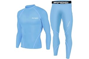BADHUB Sports Running Set for Men,Compression Shirt + Pants Skin-Tight Long Sleeves Quick Dry Fitness Tracksuit Gym