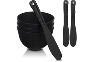 FENICAL Silicone Facial Mask Mixing Bowls with Spatulas 3pcs Set Mud Mask Bowls for Spa and DIY Skincare