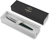 Parker Jotter XL Ballpoint Pen Greenwich Matte Green Chrome Trim Medium Point view 2