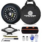 Afolonsh Spare Tire Kit Fits 2017-2026 Honda Civic | 125/70R18 with Pre-Mounted Wheel | Includes 2 Ton Scissor Jack, Lug Wrench &amp; Tool Set | Roadside Emergency Kit