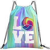 AIMASTZ Love Volleyball Unisex Drawstring Backpack Bag Sport Gym Travel Swim Sackpack