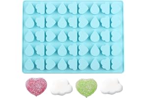 NYKSTRSM 45 Cavity Heart Raindrop Cloud Silicone Candy Molds For Candy Chocolate Muffin Baking Cake Topper/Cake Decorations