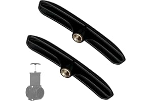 LUTQ 2-Pack RV Waste Valve Handle, Durable ABS Black Tank Handle with Brass Nut Interface - Replacement Gray Water Valve Pull Handle for 1 1/2" and 3" Gate Valves, rv Sewer Valve Handle Replacement